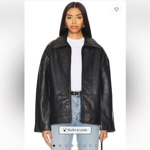 Alek Leather Jacket in Black